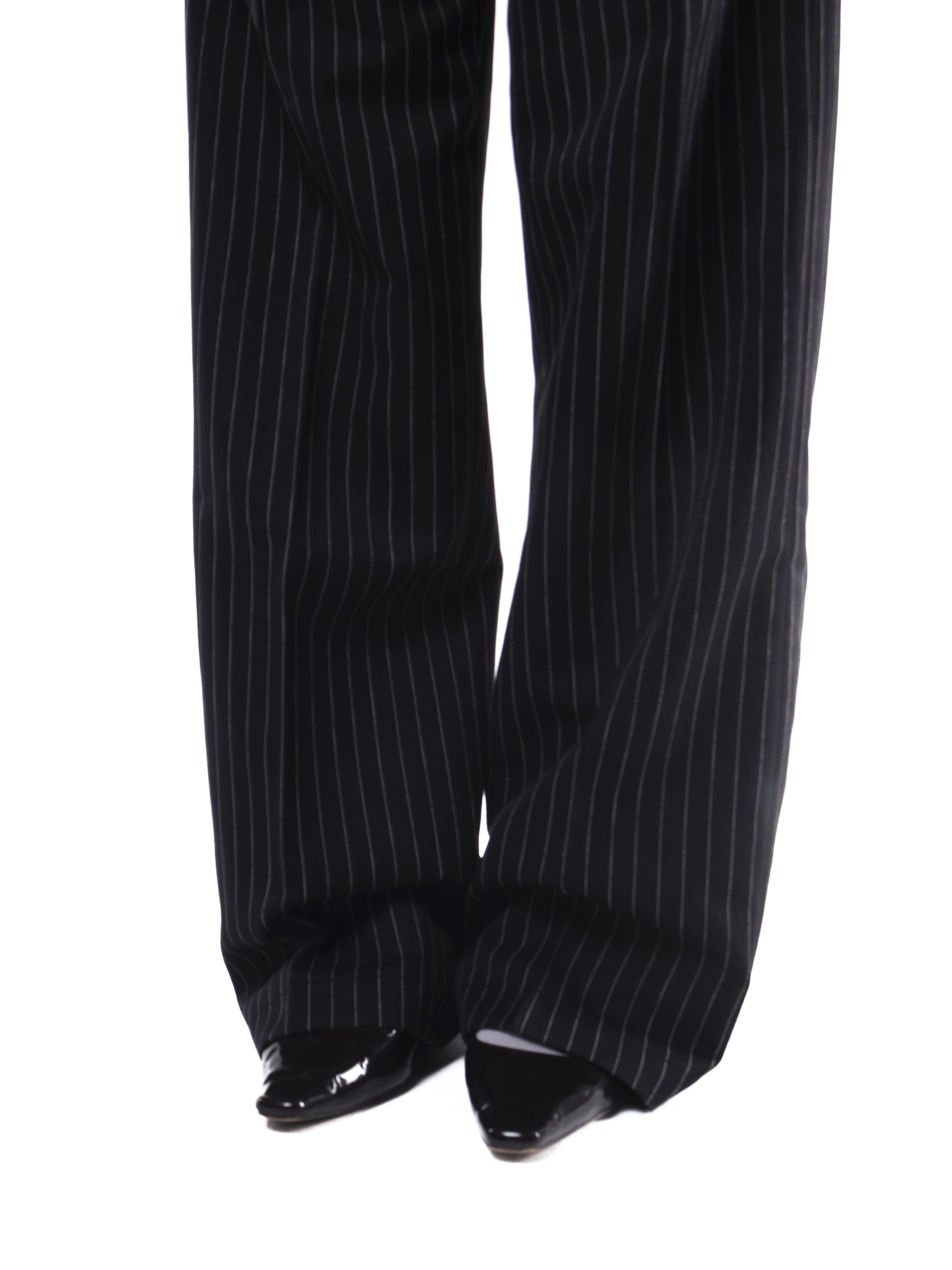SKYLINES PINSTRIPED PANTS IN BLACK